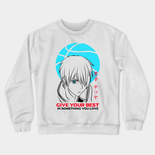 Basketball Anime Quotes Crewneck Sweatshirt by mazyoy